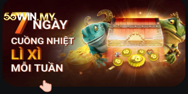 Lì xì mỗi ngày tại 55WIN mang theo những phần thưởng giá trị